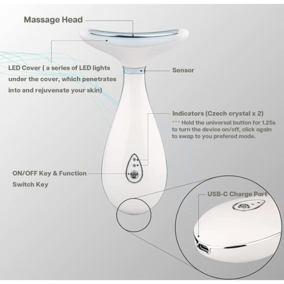 VRAIKO LILY Neck & Face Beauty Massager. NWB - Picture 4 of 8